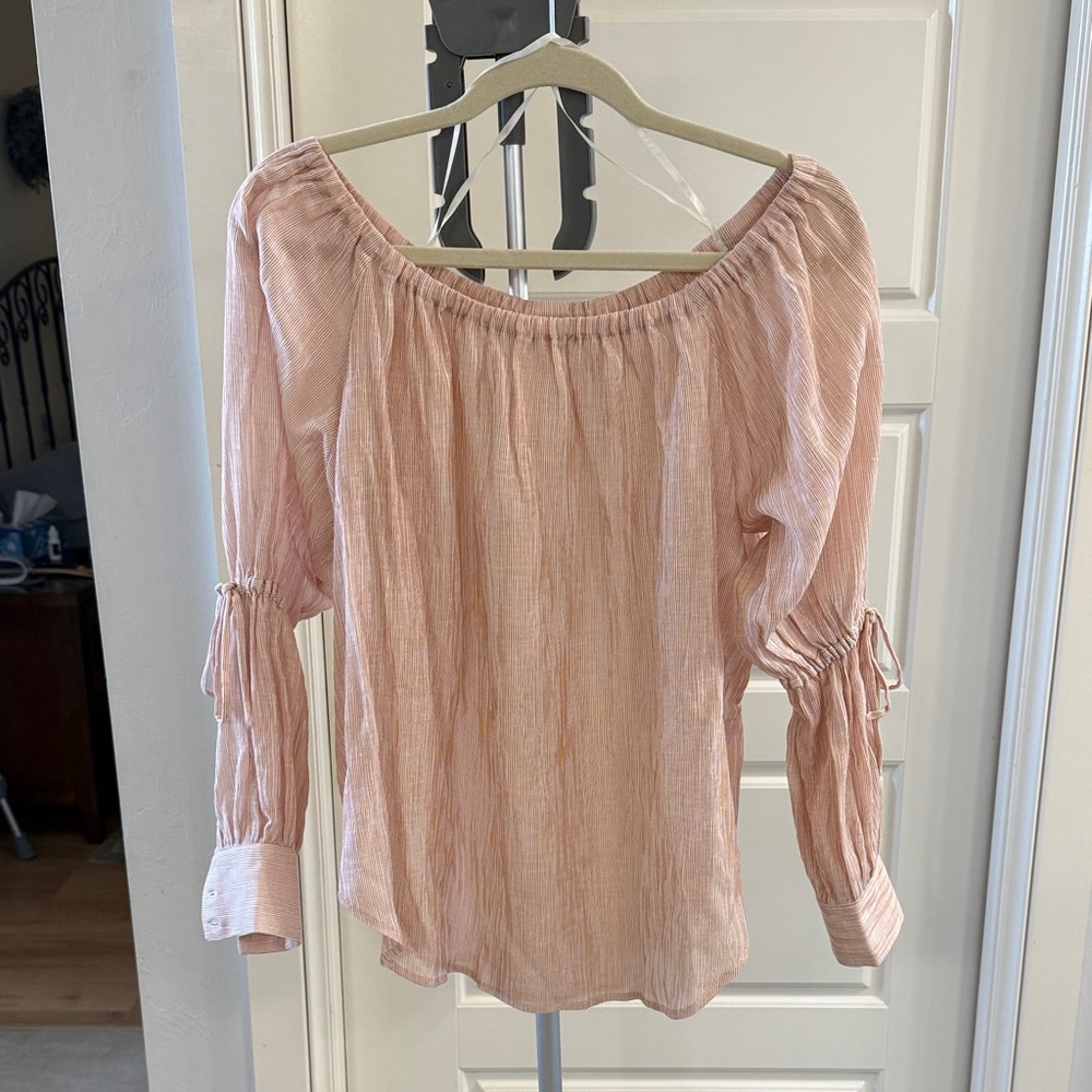 AG Women's Pink Off-Shoulder Top